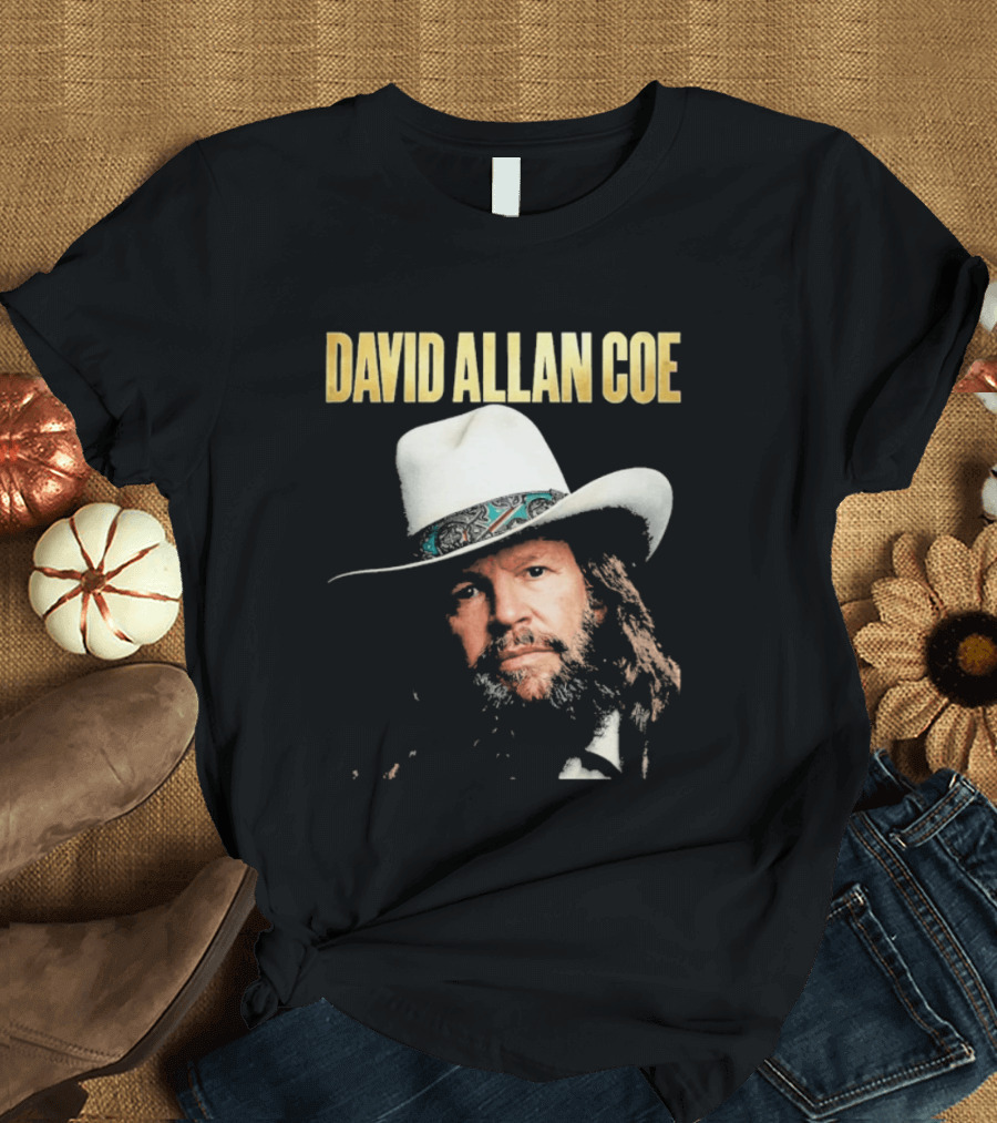 David Allan Coe Country Music Iconic Cowboy Hat T-Shirt