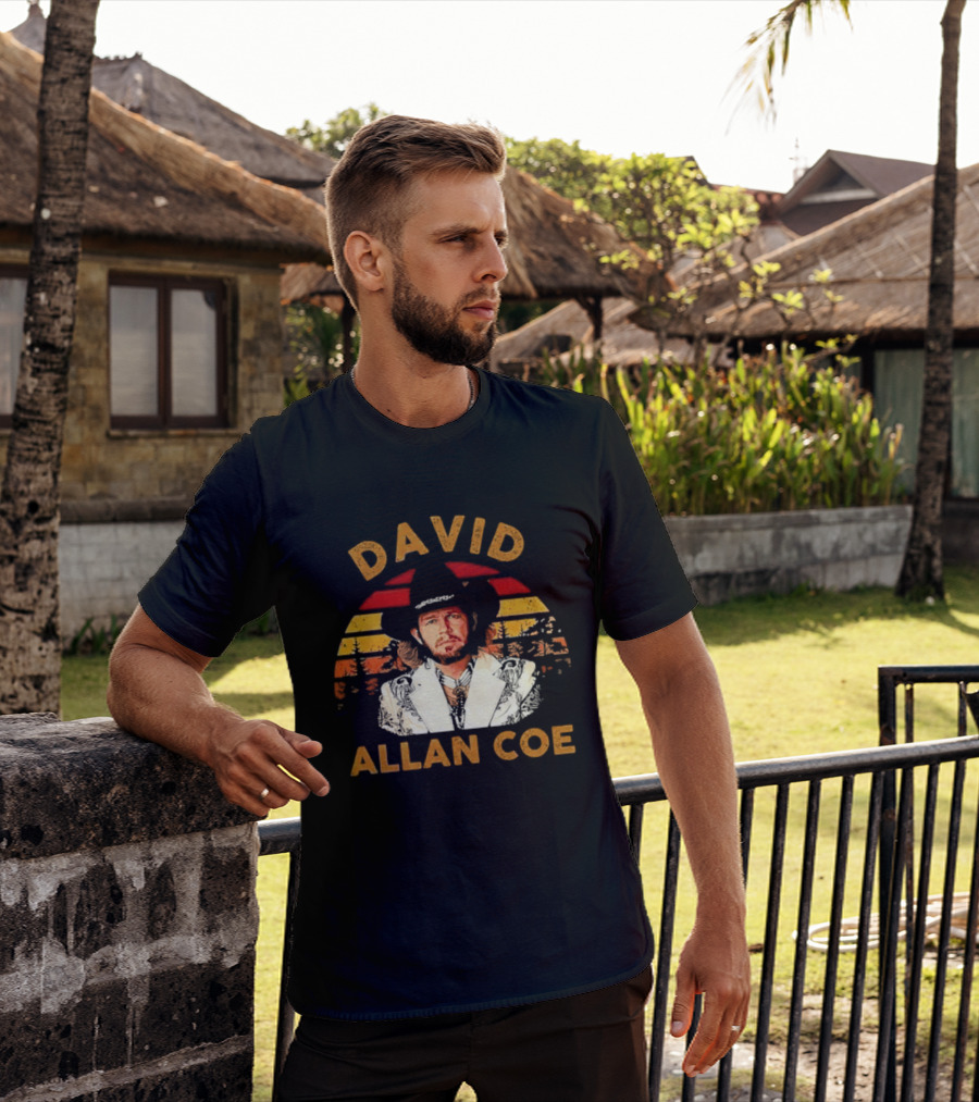 David Allan Coe Sunset Country Music T-Shirt