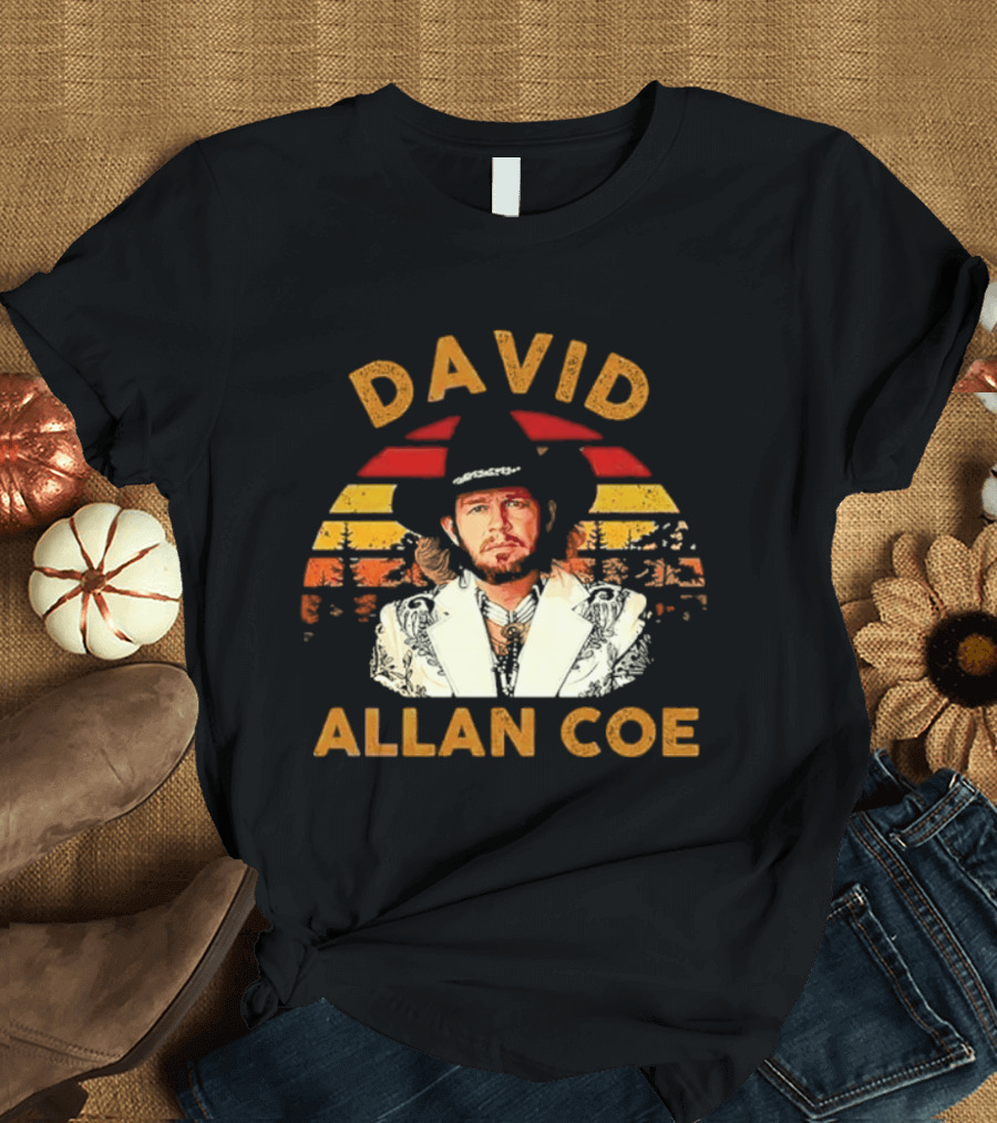 David Allan Coe Sunset Country Music T-Shirt