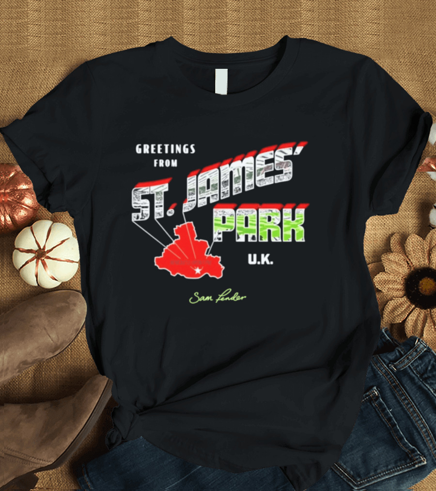 Greetings From St James Park UK Soccer Stadium Souvenir T-Shirt