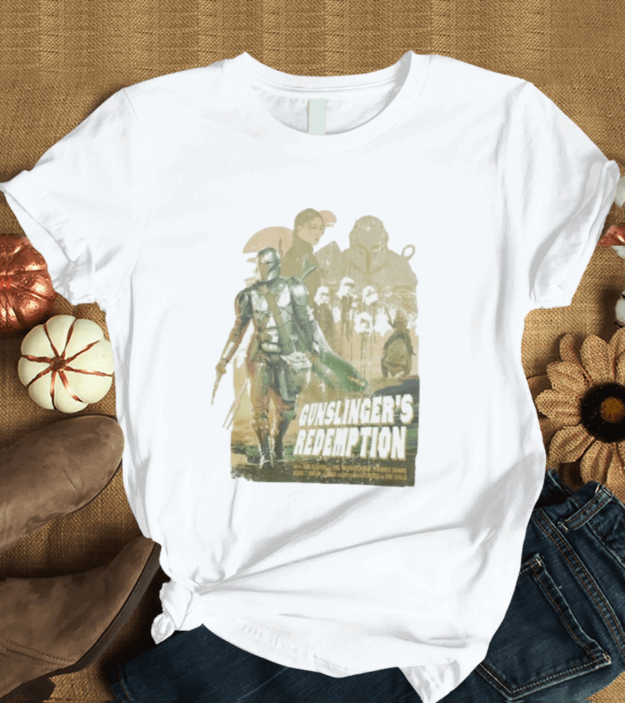 Gunslinger's Redemption Star Wars Heroes Villains 2026 Mandalorian Boba Fett Fennec Shand T-Shirt