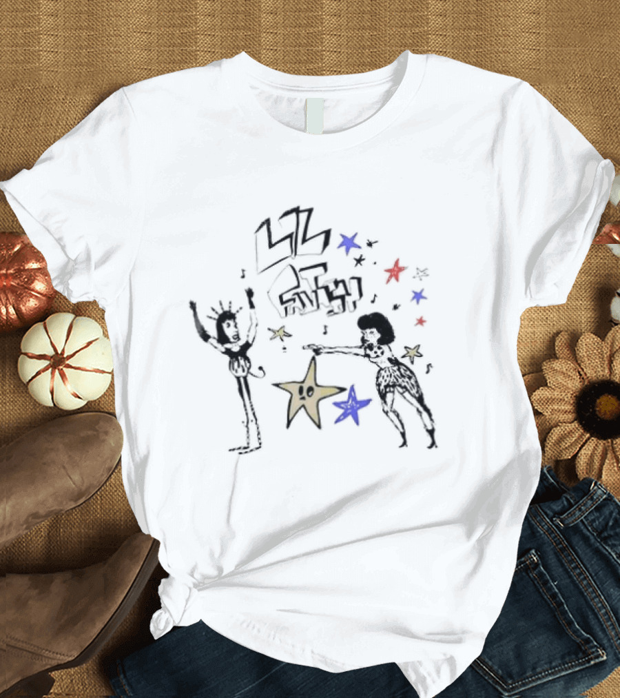 Lil Fantasy Son Chaeyoung Starry Characters And Blue Red Stars T-Shirt