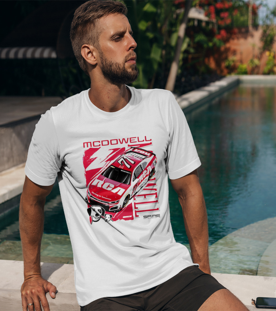 McDowell RCA 2026 Racing Car Number 34 Spire Motorsports T-Shirt