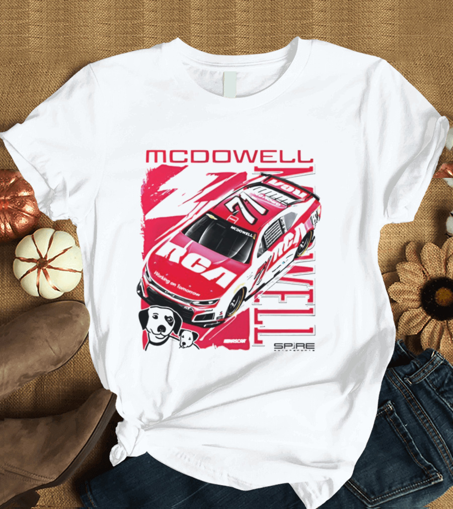 McDowell RCA 2026 Racing Car Number 34 Spire Motorsports T-Shirt