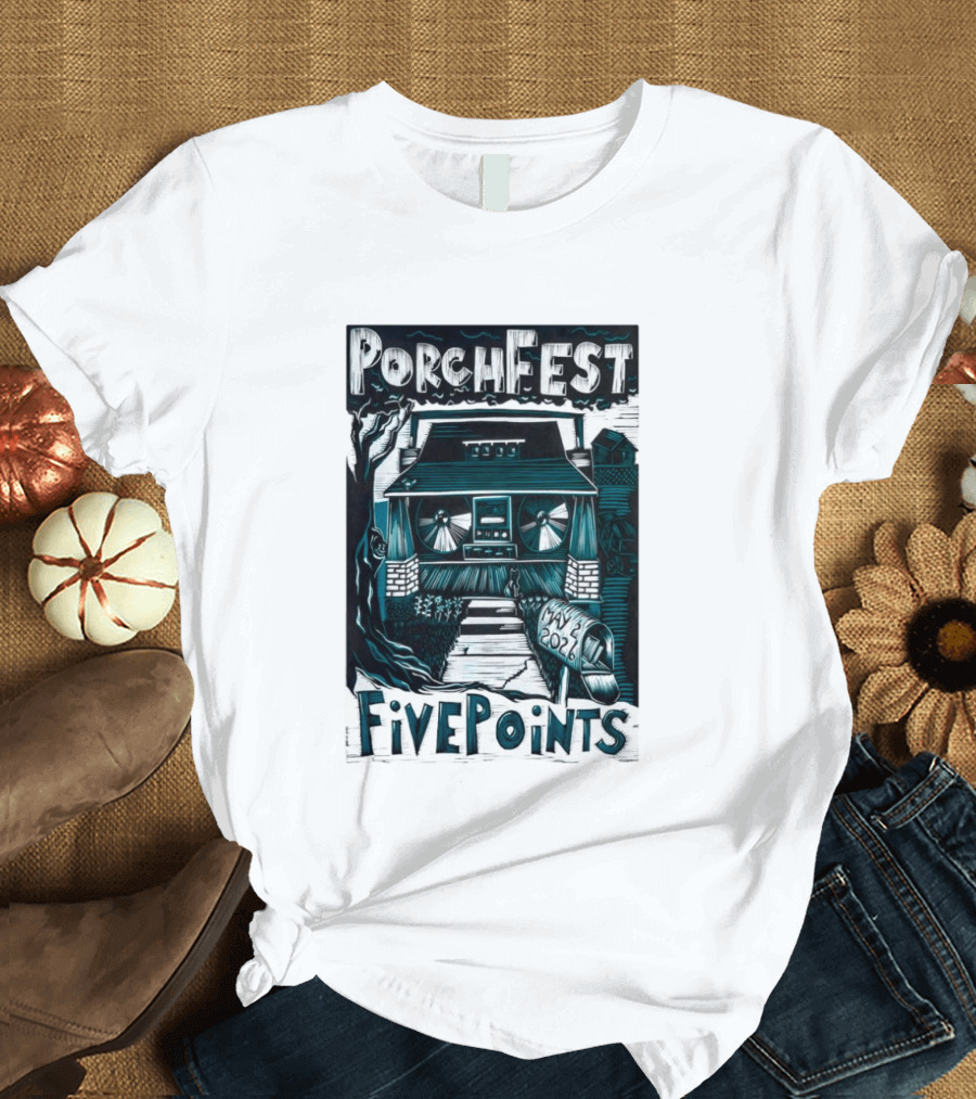PorchFest FivePoints May 2026 Huntsville AL Music Event T-Shirt