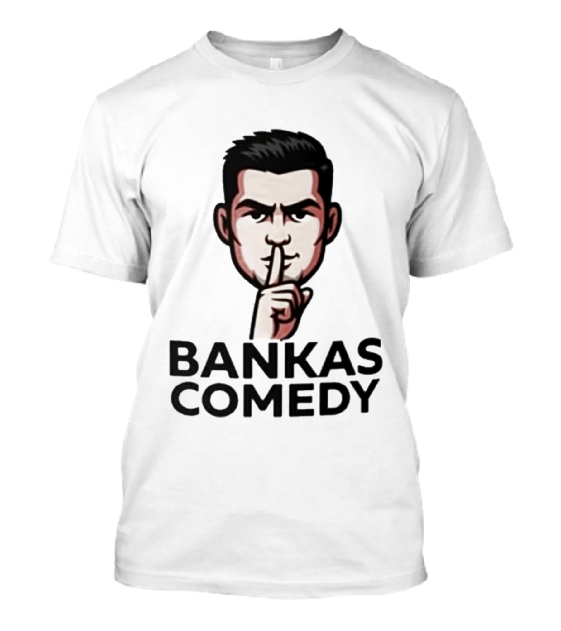 Bankas Comedy Silenced Finger Gesture T-Shirt