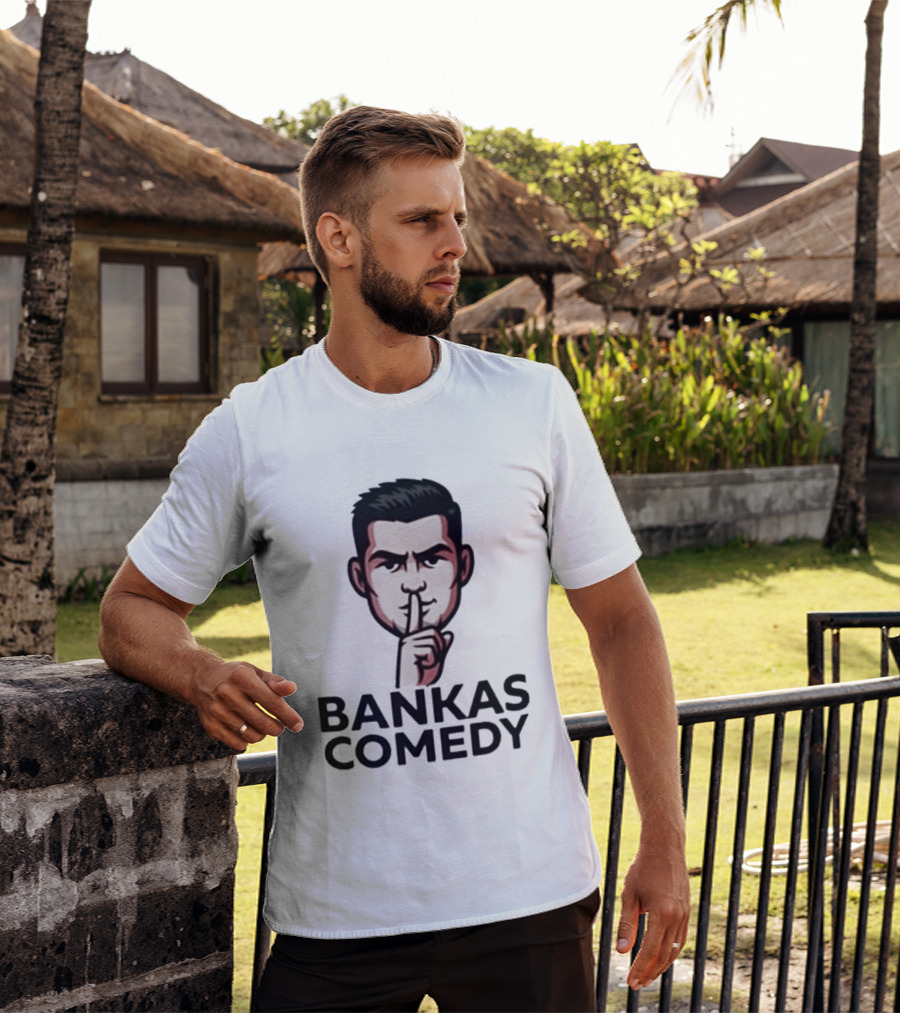 Bankas Comedy Silenced Finger Gesture T-Shirt