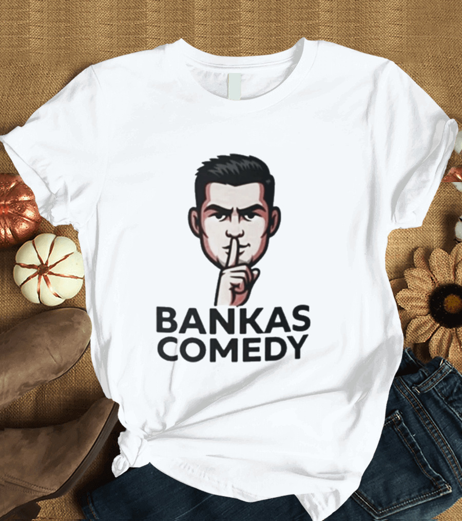 Bankas Comedy Silenced Finger Gesture T-Shirt