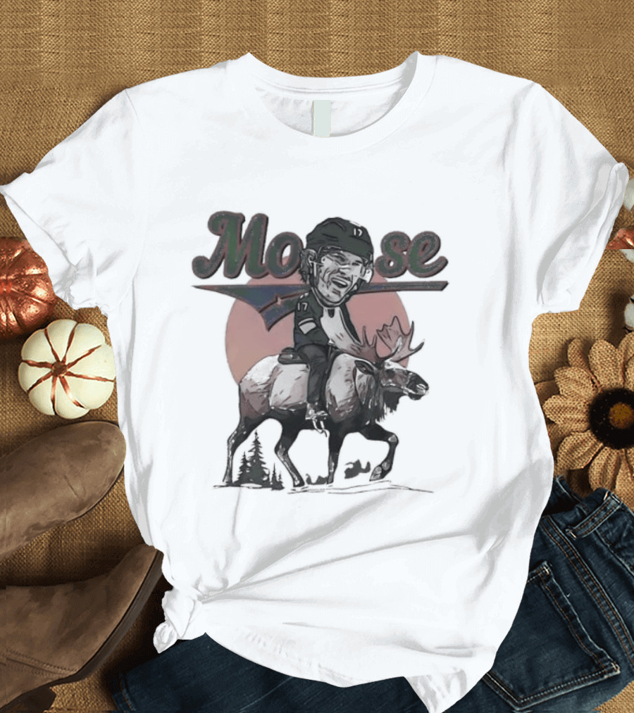 Marcus Foligno Moose Riding Adventure Big Head T-Shirt