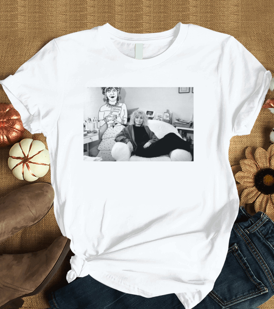 Nicole Hollander With Iconic Advice Lady Cartoon T-Shirt