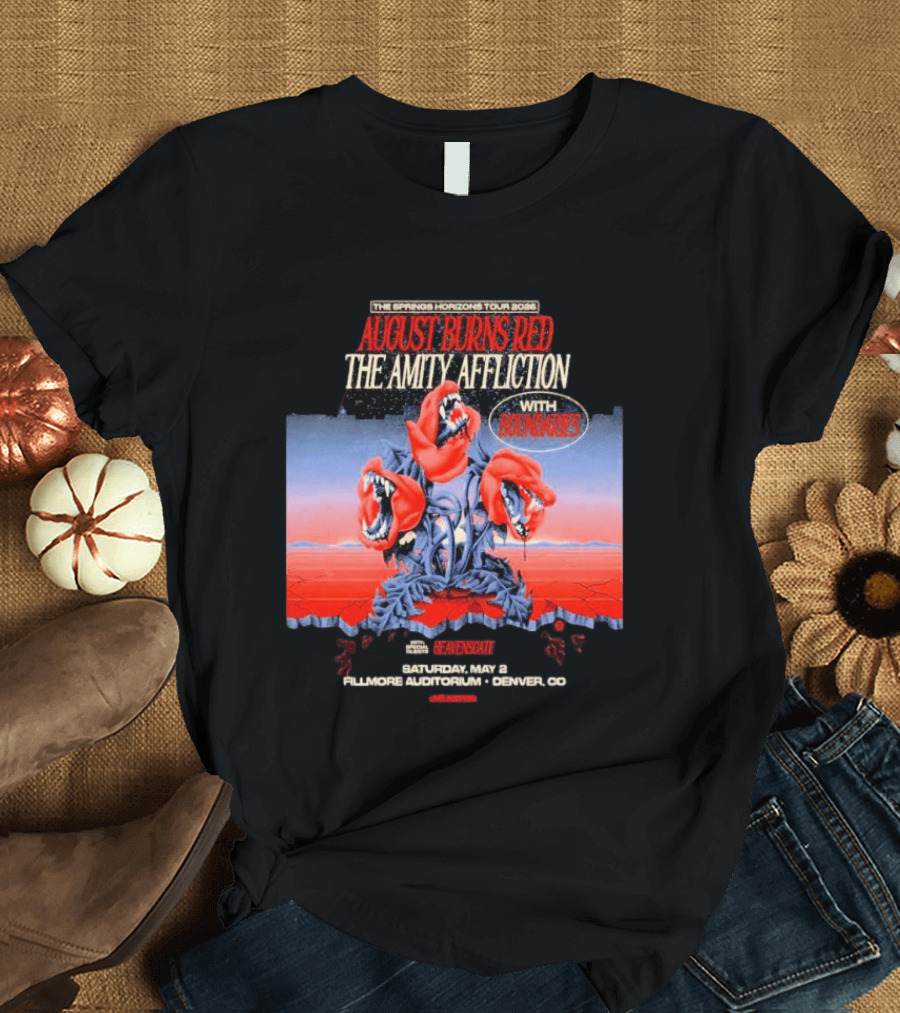 The Springs Horizon Tour 2026 August Burns Red The Amity Affliction Fit For A King Boulder Theater Denver CO May 2nd T-Shirt