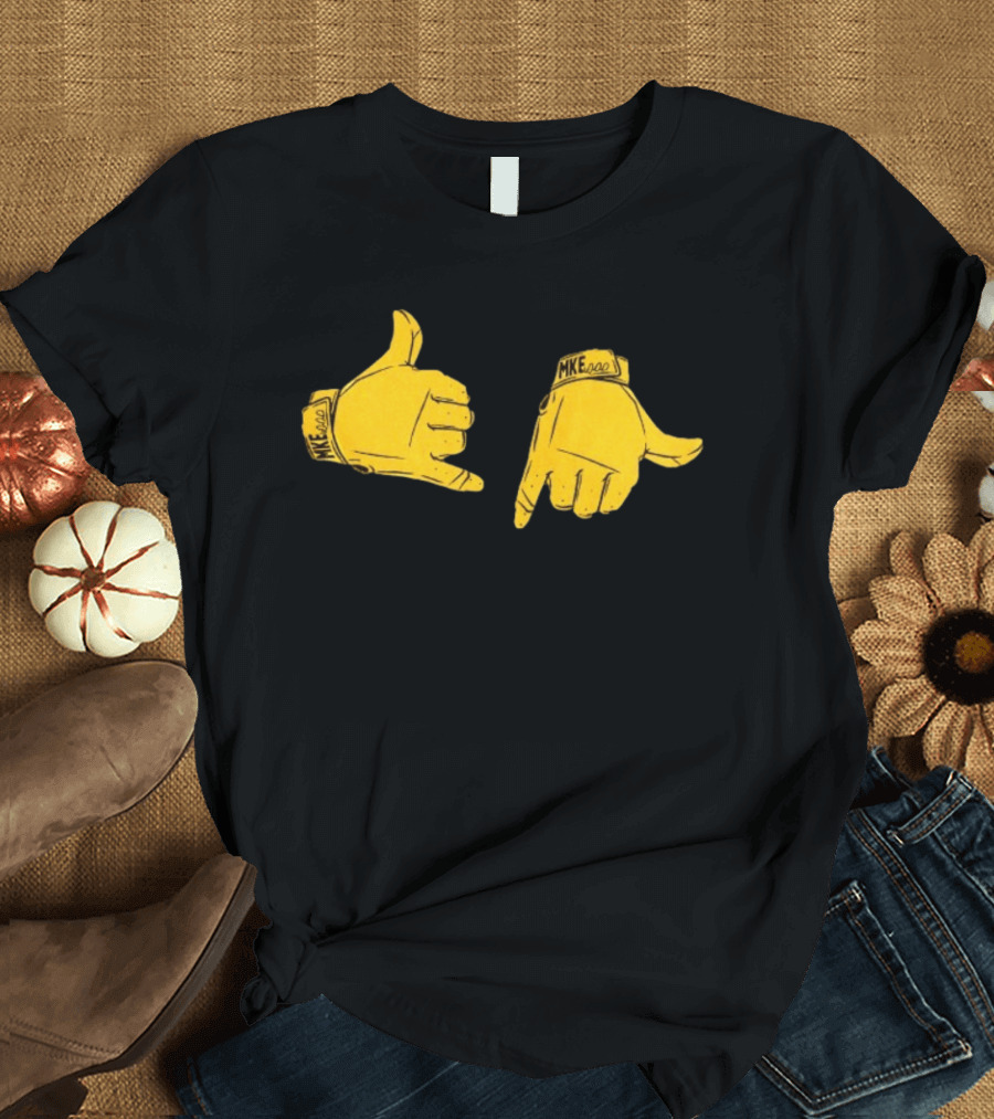 Call Ended Hands MKE Milwaukee Brewers Baseball T-Shirt