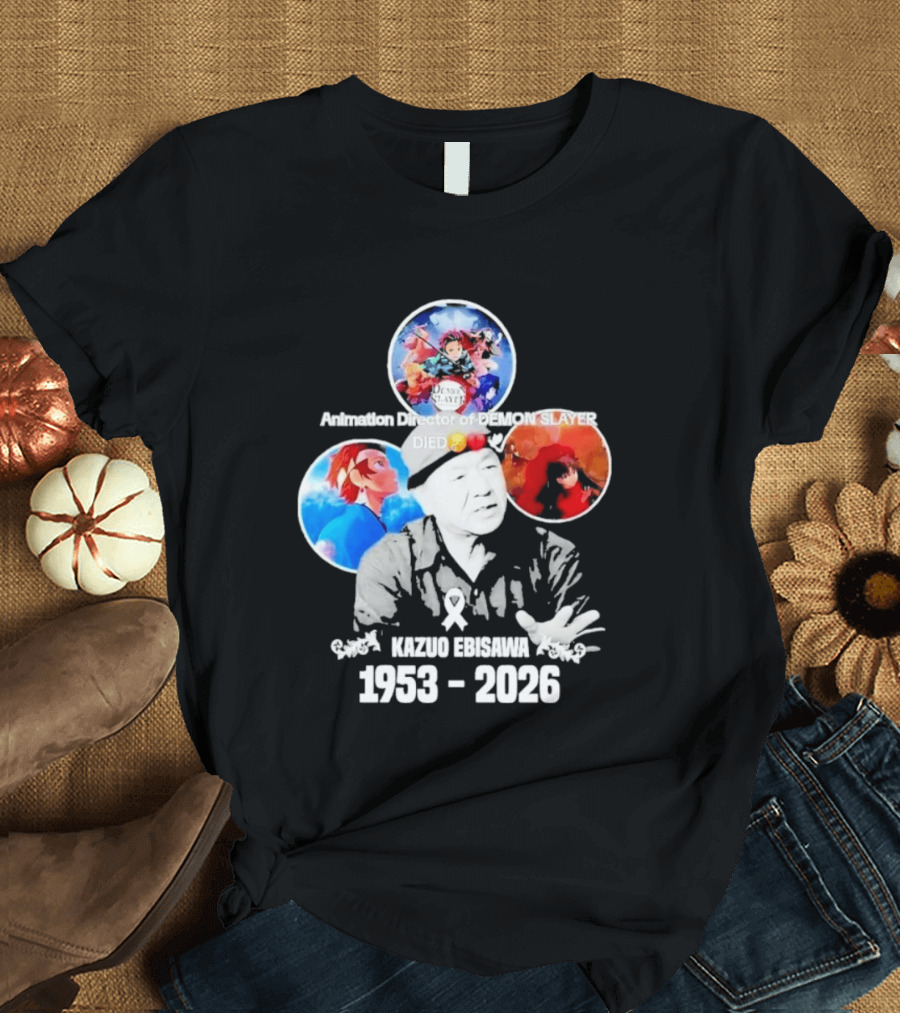 Kazuo Ebisawa 1953 2026 Animation Director Of Manga Slayer Died T-Shirt