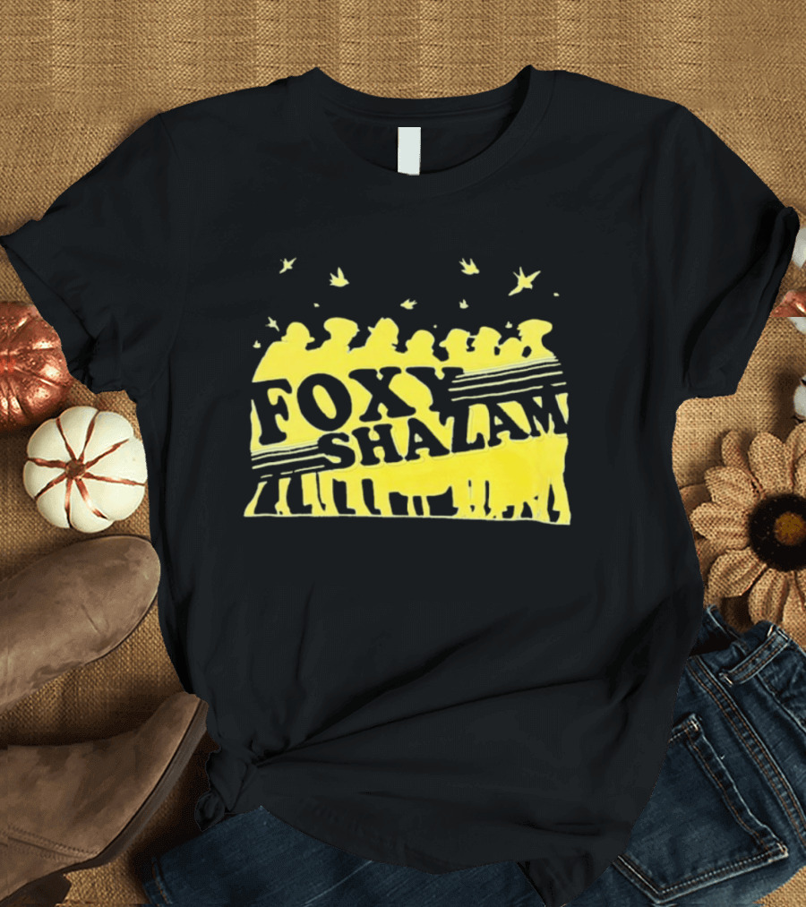 Foxy Shazam Yellow Silhouettes And Birds T-Shirt