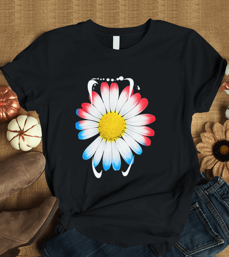 G Dragon Daisy Red Blue Petals T-Shirt