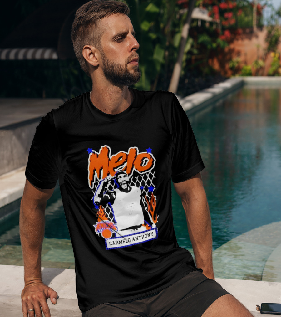 Melo Carmelo Anthony New York Knicks NBA Street Player Mitchell Ness T-Shirt