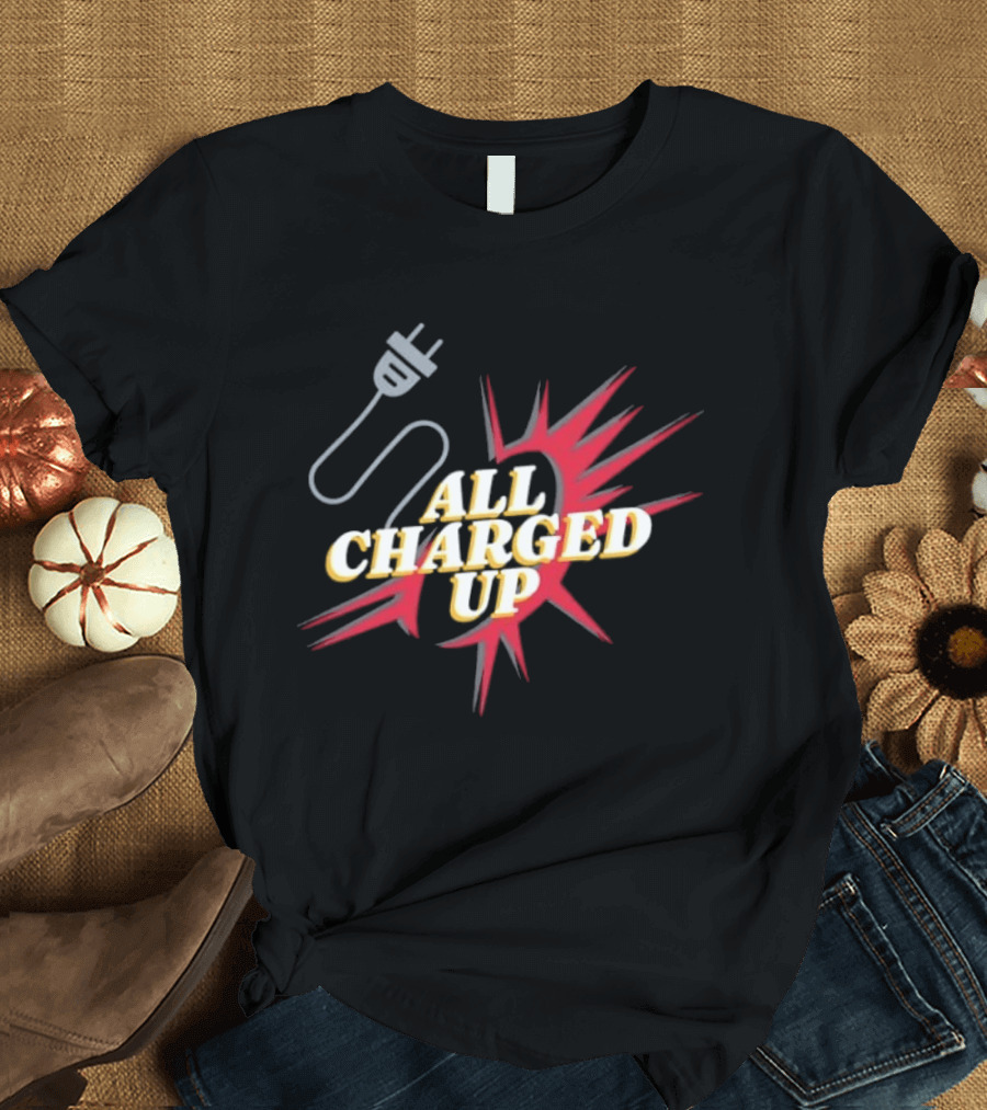 Ottawa All Charged Up Electric Energy Burst Plug T-Shirt