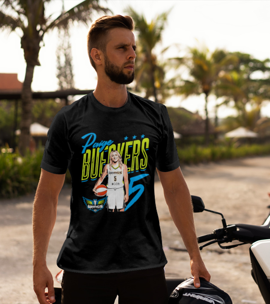 Paige Bueckers Dallas Wings Player Pose Number 5 T-Shirt