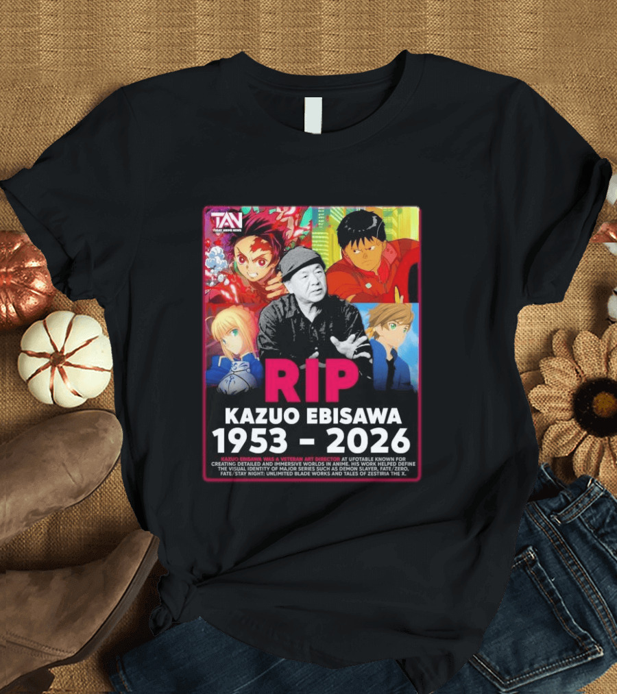 RIP Kazuo Ebisawa 1953 2026 Anime Veteran Art Director Demon Slayer Fata/Zero T-Shirt