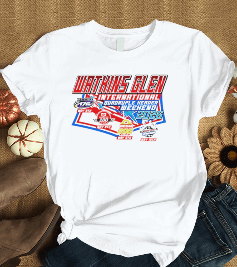 Watkins Glen International 2026 Quadruple Header Weekend Events T-Shirt