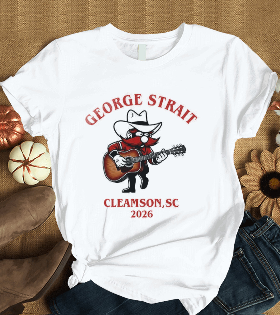 George Strait Clemson 2023 Cowboy Guitar Player T-Shirt