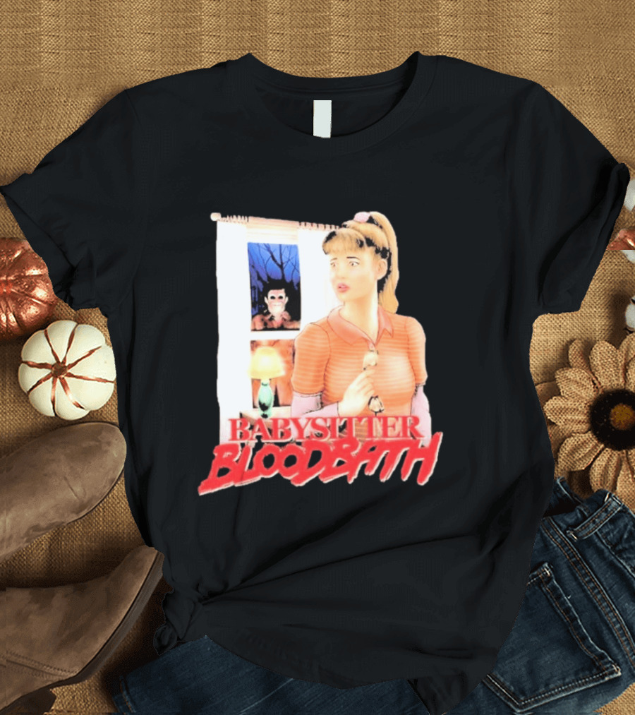 Babysitter Bloodbath Puppet Combo Novel Cover Creepy T-Shirt