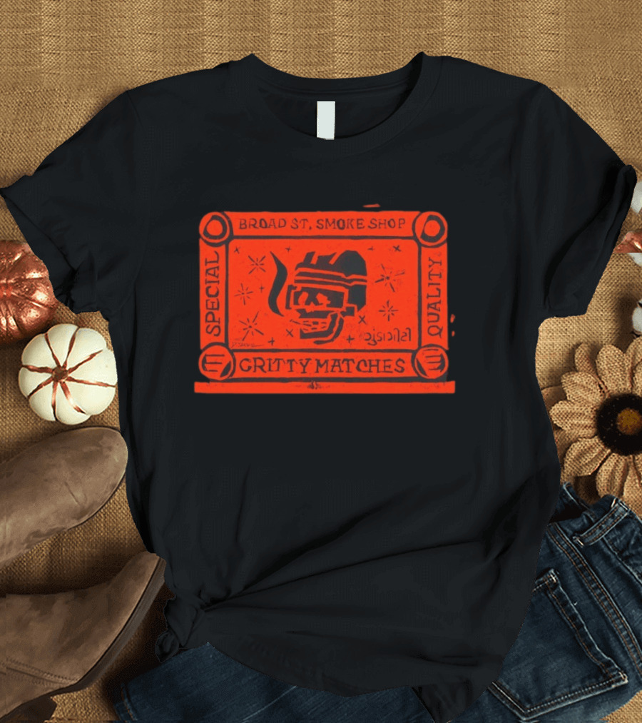 Broad St Smoke Shop Special Quality Gritty Matches Philadelphia Flyers T-Shirt