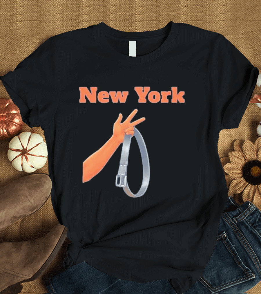 Jalen Brunson Three Point Celebration New York Knicks Belt Gesture T-Shirt