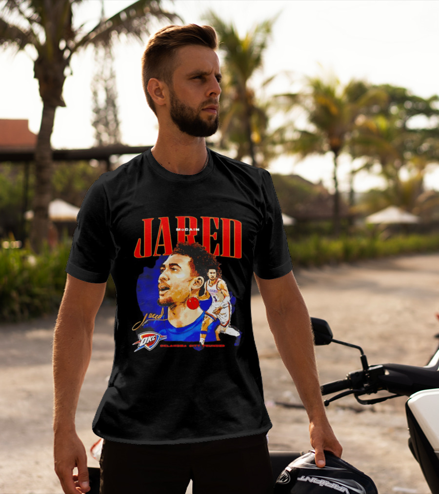 Jared McCain Oklahoma City Thunder NBA Basketball OKC Player T-Shirt