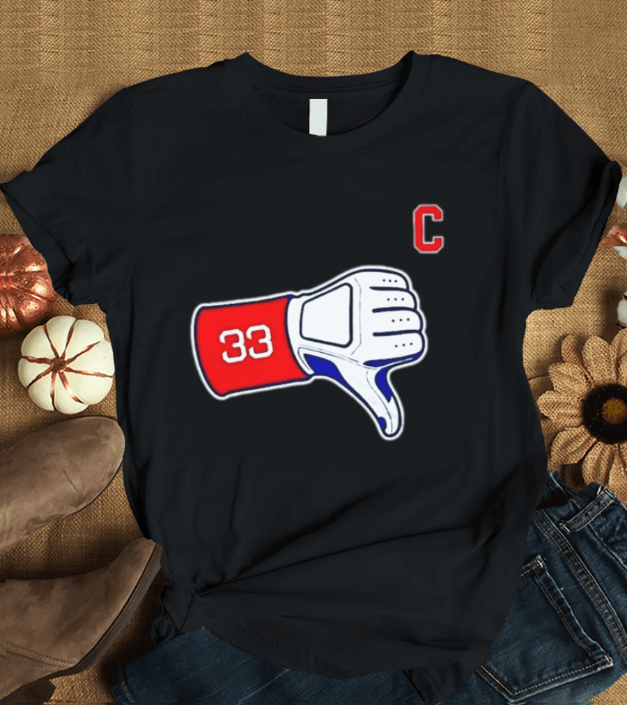 Jason Varitek Iconic 33 Thumbs Down Gesture Red Sox Symbol C T-Shirt