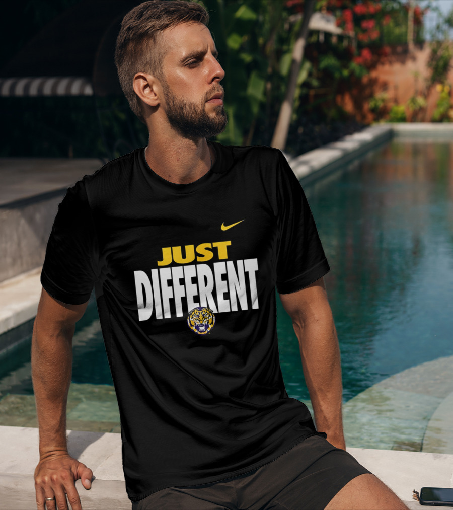 Just Different LSU Tigers Nike Iconic Team Spirit T-Shirt