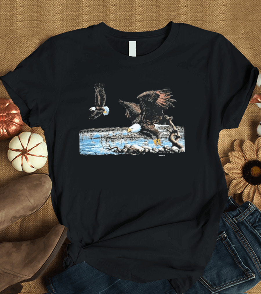 Bald Eagle River Scene Inspired By Justin Bieber T-Shirt