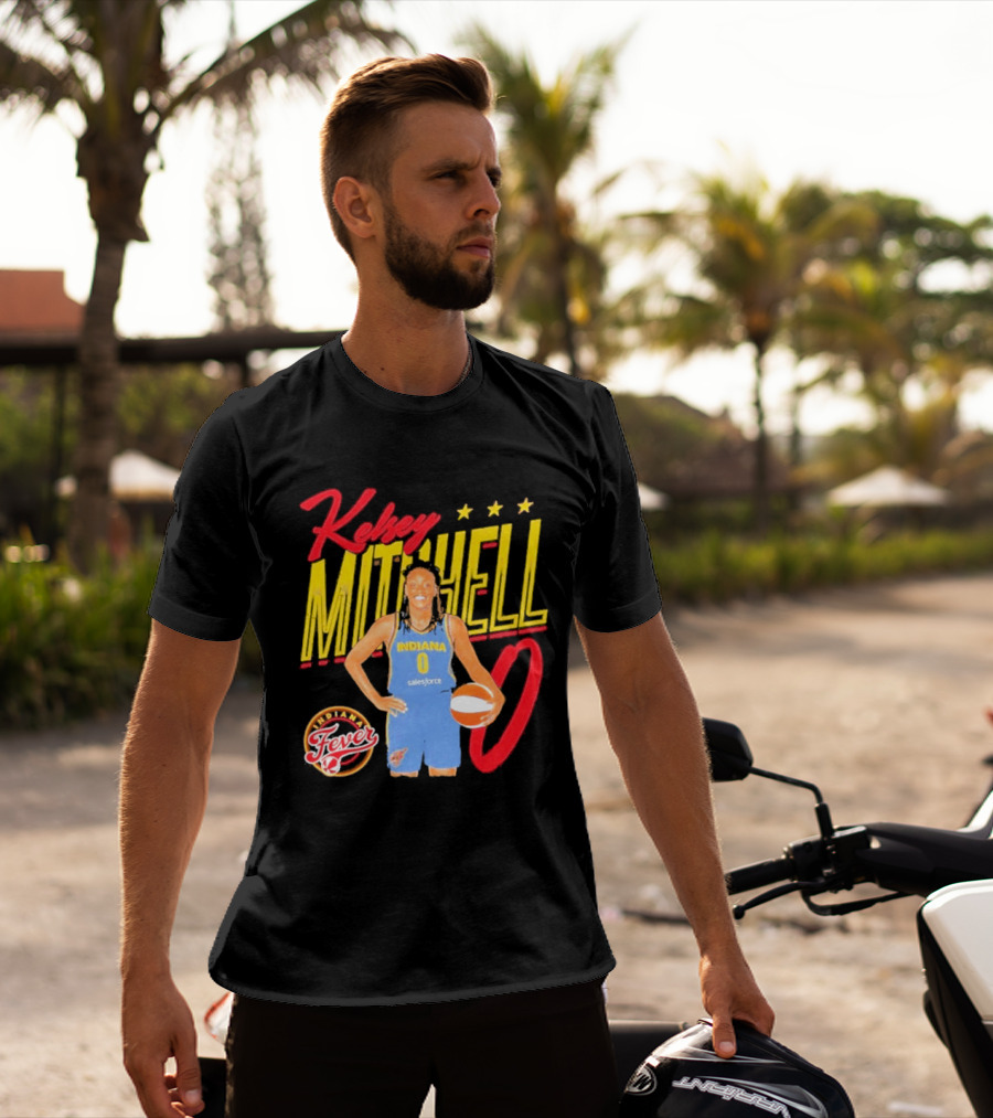 Kelsey Mitchell Indiana Fever Basketball Player Pose Salesforce T-Shirt