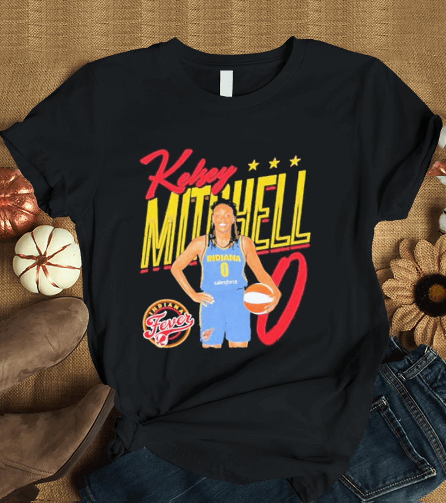 Kelsey Mitchell Indiana Fever Basketball Player Pose Salesforce T-Shirt