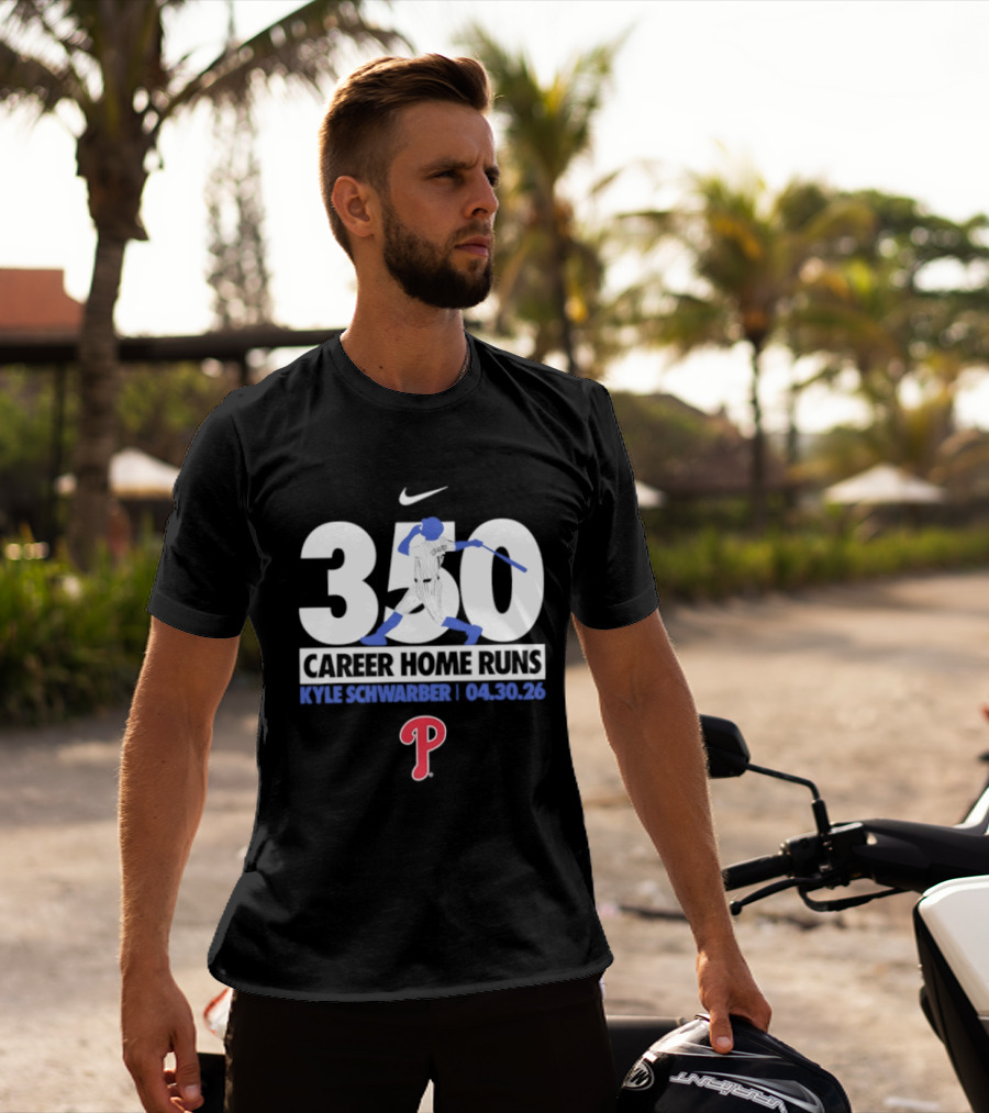 Kyle Schwarber Philadelphia Phillies 350 Career Home Runs 04.30.26 Nike T-Shirt