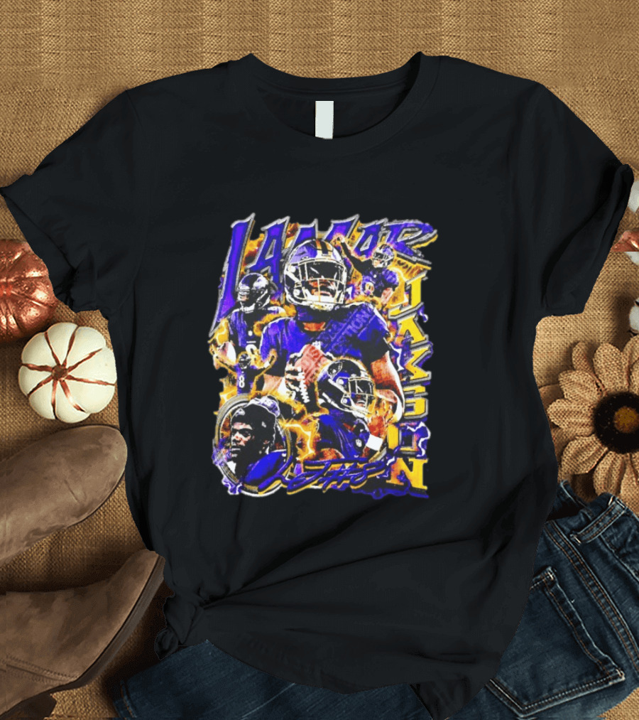 Lamar Jackson Baltimore Ravens Football Sports Star T-Shirt