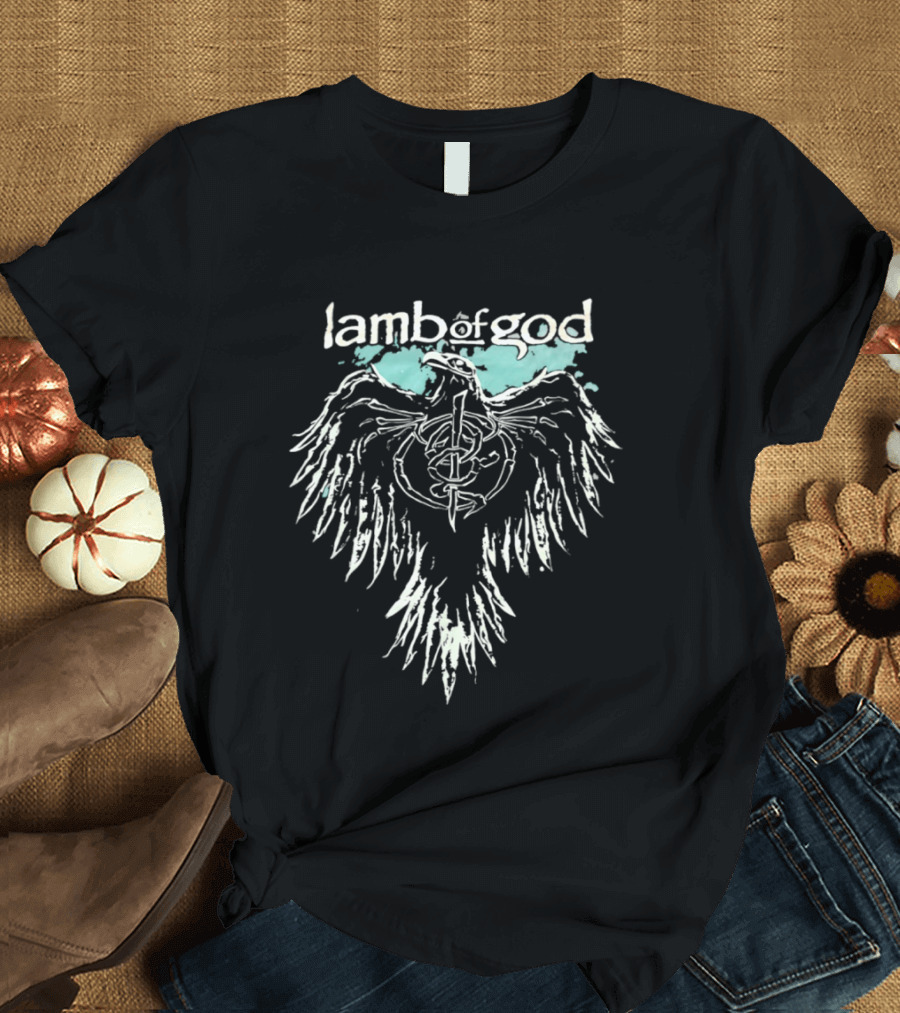 Lamb Of God Phoenix Wings Symbol With Watercolor Accent T-Shirt