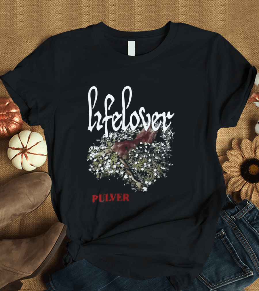 Lifelover Pulver Band Cover Album Red Abstract Splatter T-Shirt