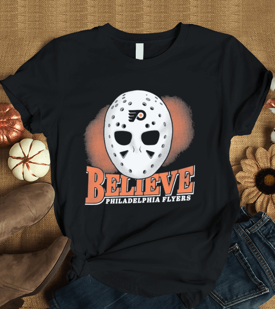 Philadelphia Flyers Believe Hockey Mask Franklin T-Shirt