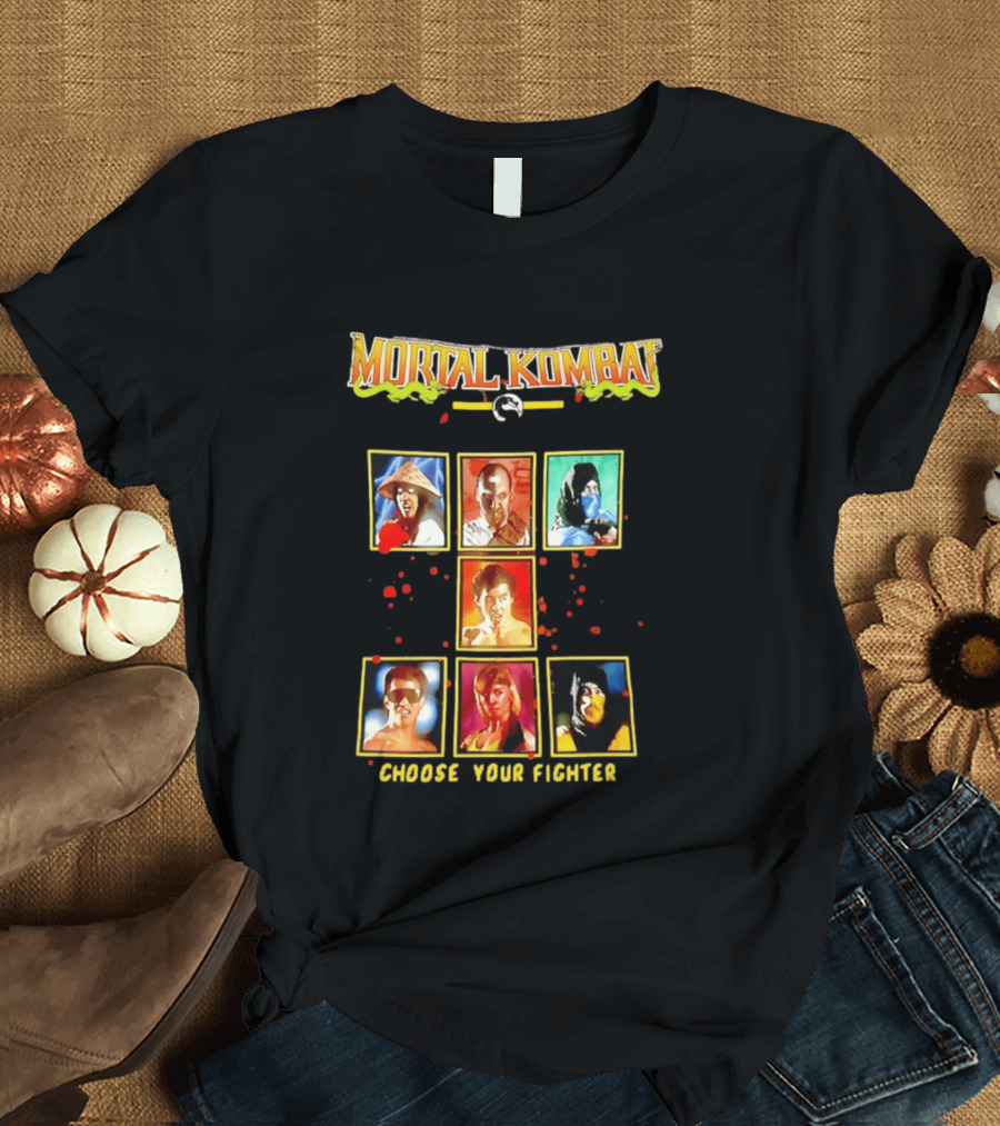 Mortal Kombat Choose Your Fighter Iconic Characters Selection T-Shirt