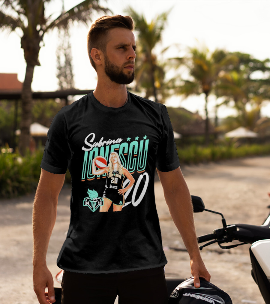 Sabrina Ionescu New York Liberty Number 20 Player Pose T-Shirt