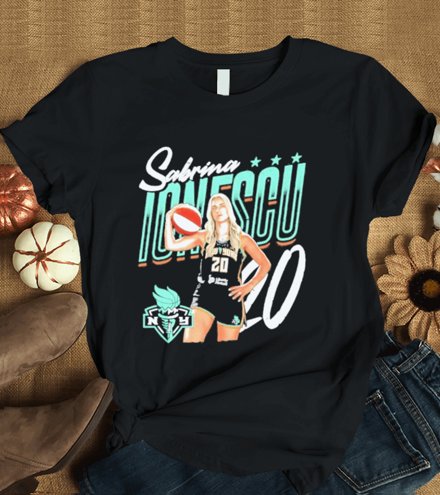 Sabrina Ionescu New York Liberty Number 20 Player Pose T-Shirt