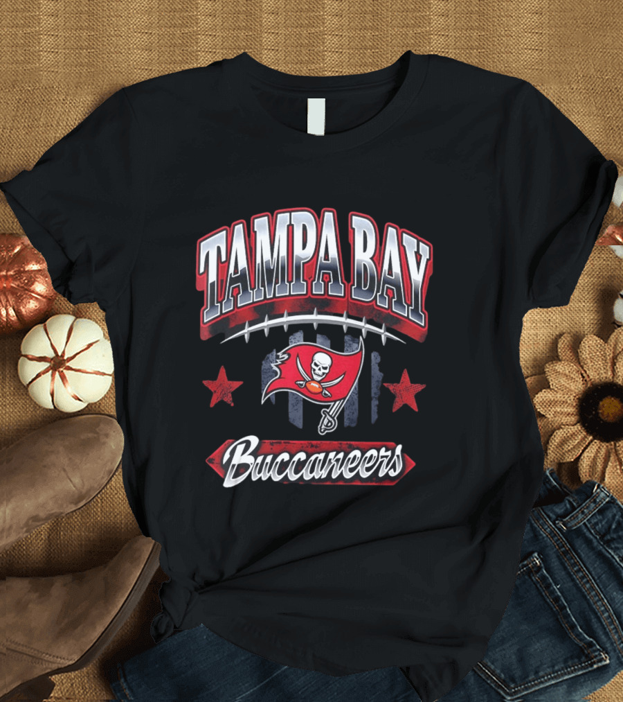 Tampa Bay Buccaneers Americana 2026 Team Flag Two Stars T-Shirt
