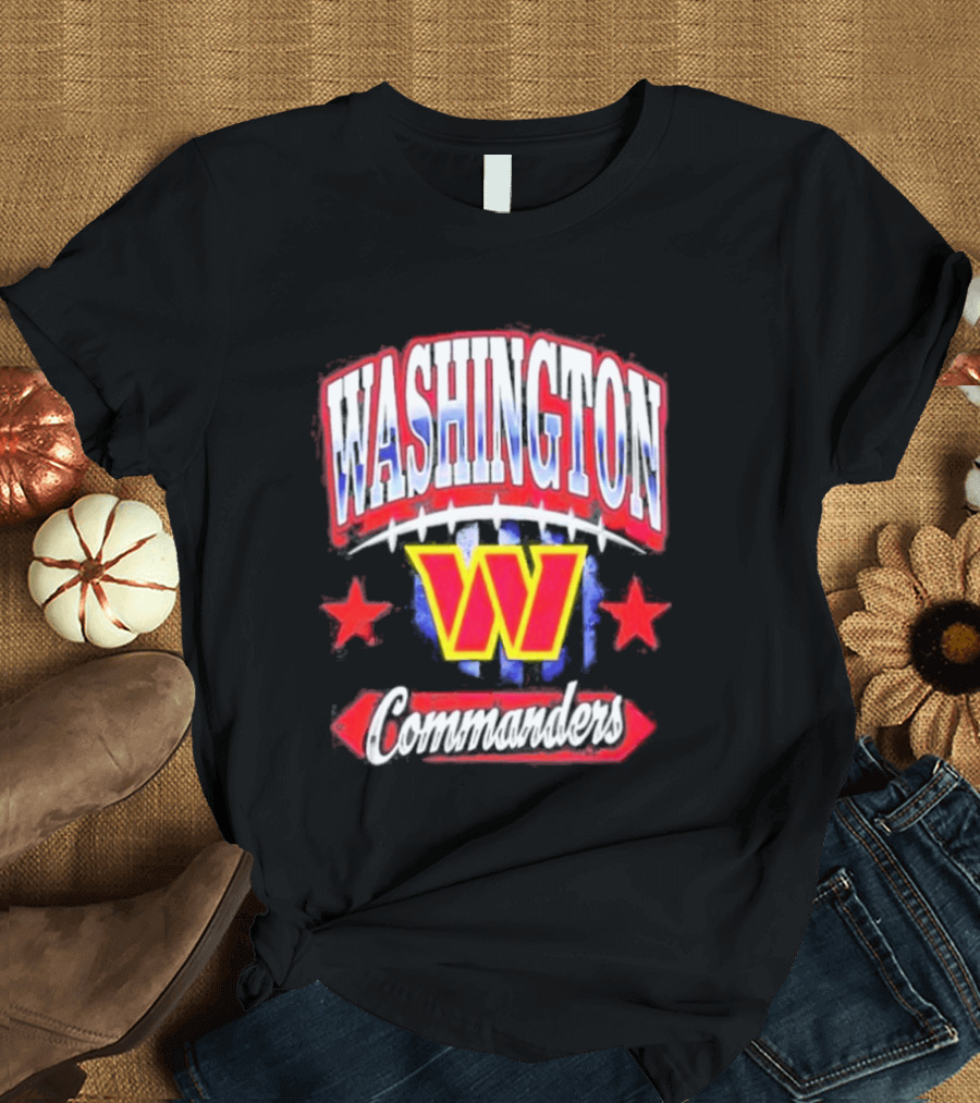 Washington Commanders W Americana Football Stars T-Shirt