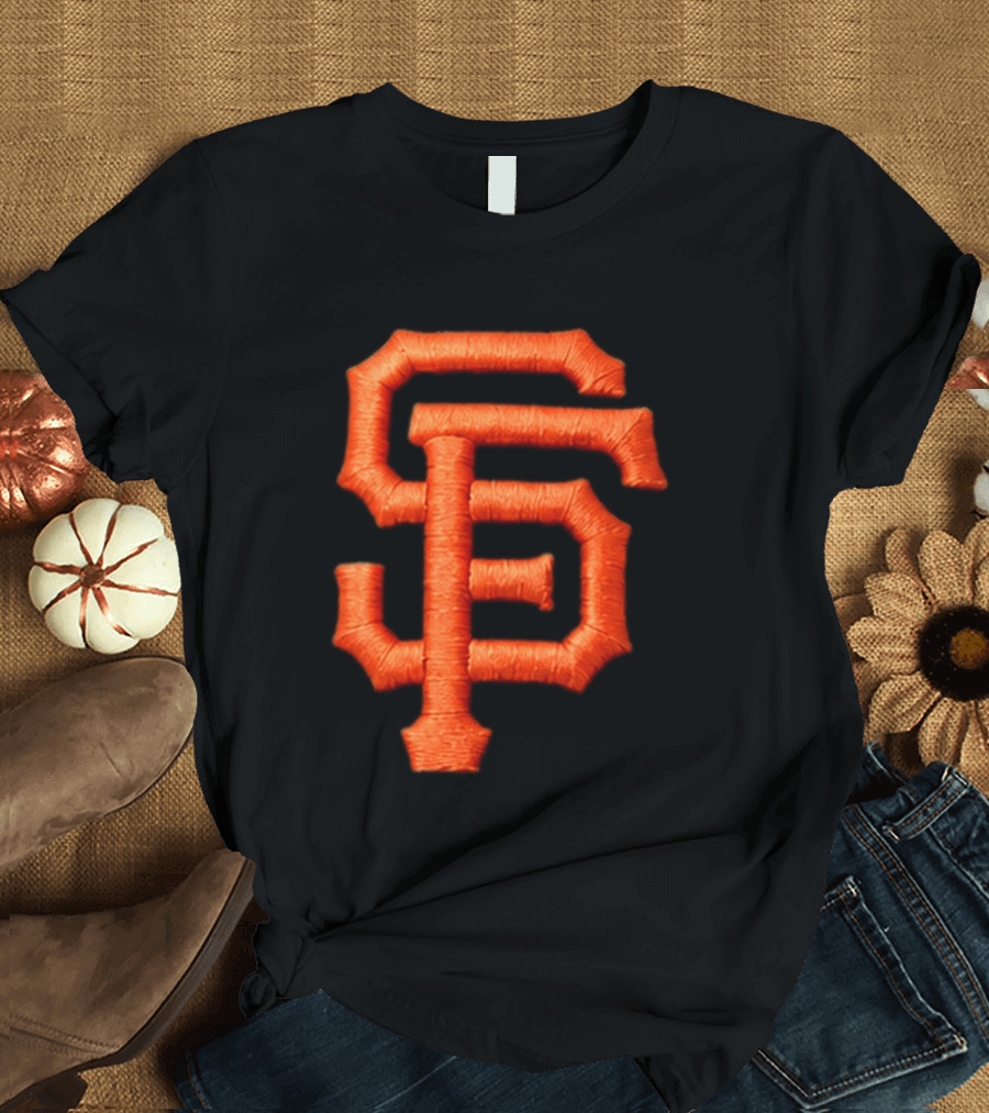 Alex Smith SF Giants Hat Orange Monogram T-Shirt