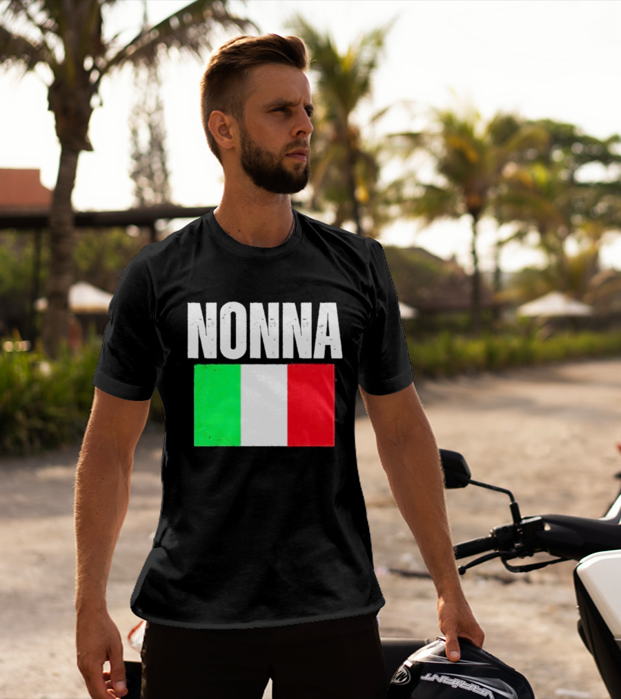 Italian Nonna Flag Pride With Italy T-Shirt