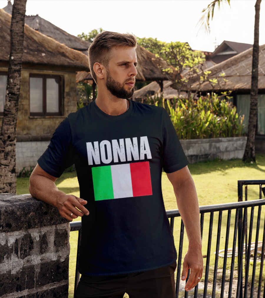 Italian Nonna Flag Pride With Italy T-Shirt