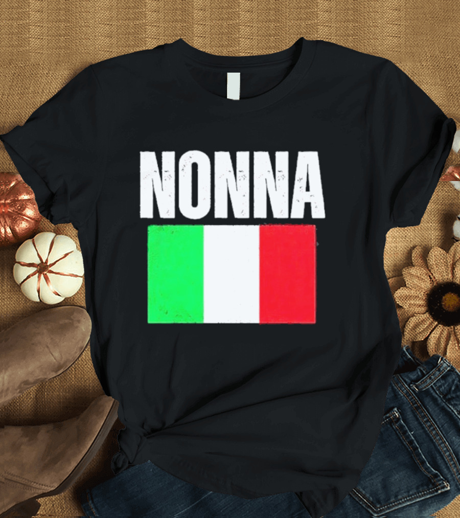 Italian Nonna Flag Pride With Italy T-Shirt