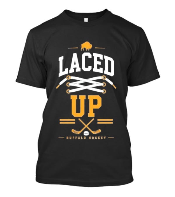 Buffalo Sabres Laced Up Hockey Sticks T-Shirt