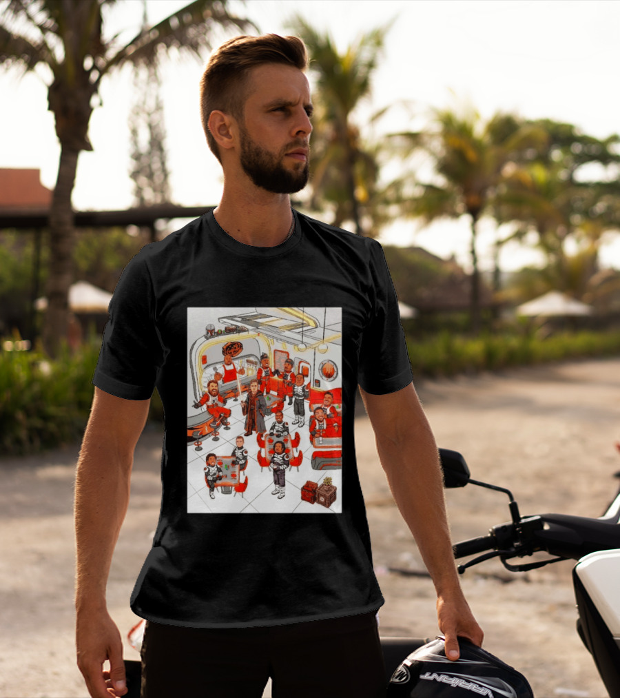 Cincinnati Bengals Star Wars Parody In Retro Diner Scene T-Shirt